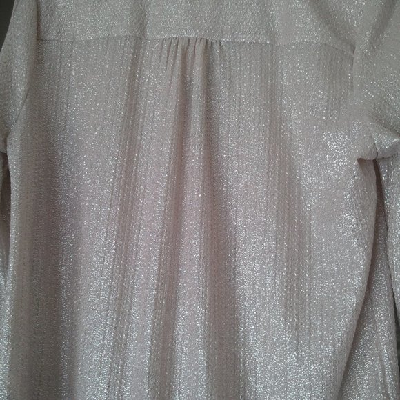 H&M Glittery Sparkly Hi Low Blouse NWT Sz 4 - Picture 5 of 8